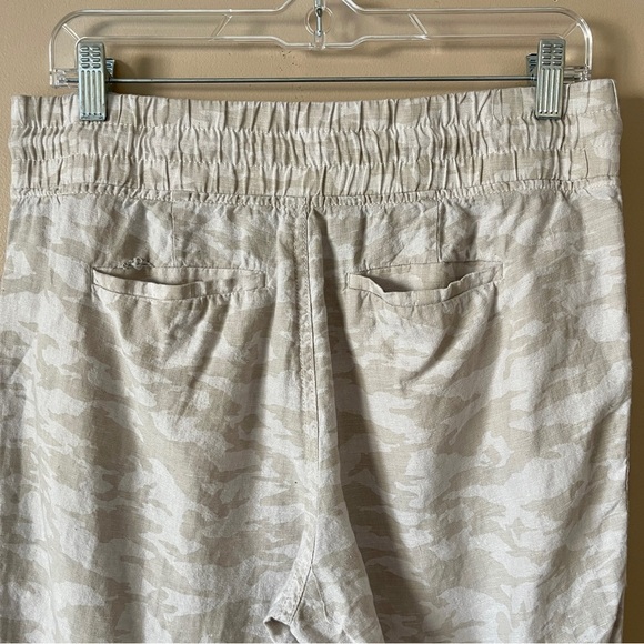 ATHLETA | Tan Camo Cabo Tide Linen Jogger Pants Sz 10 - Picture 6 of 11